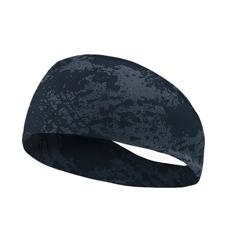 High Elastic Mens Sports Sweatband Headband Print Gym Running Tennis Headwrap Breathable Outdoor Sports Headband Yoga Hair Band