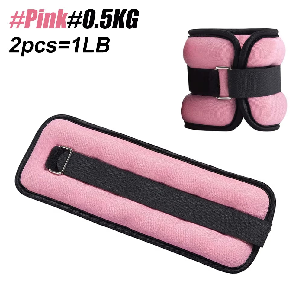1 Pair Ankle Wrist Weights for Men and Women, (0.25Kg/0.5Kg Each Pack) Leg Arm Wrist Weights with Adjustable Strap for Fitness